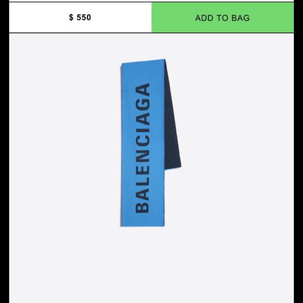 Balenciaga Scarf Blue/Black *New*